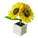 thumbnail image 5 of Lámpara de mesa de lámpara LED de girasol con jarrón de cerámica con luz de flores artificial decorativa moderna para regalos de cumpleaños, 5 of 8
