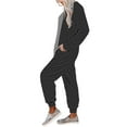 thumbnail image 4 of UAMVSH 2 Piece Sweatsuits Outfits Sets for Women Soft Jogging Workout Pants with Pockets Trendy Color Block Pullover Tops Long Sleeve Loungewear(X-LargeDark Gray), 4 of 7