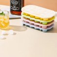 thumbnail image 6 of 18 Grids Silicone Ice Cube Trays, Creative Stars and Moon Heart Shape Ice Tray for Chilled Drinks, Whiskey, Stackable Plastic Ice Trays with Covers (Blue), 6 of 16