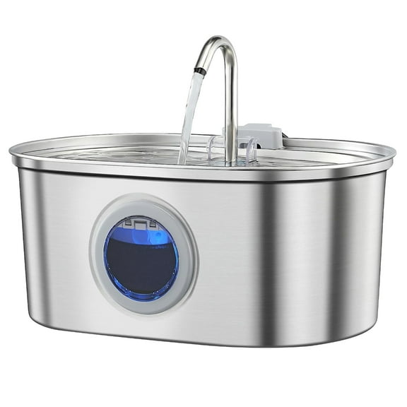 3.2 L Cats Drinking Fountain with with Viewable Window Pet Water Dispenser with Recirculate Filter for Water