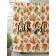 thumbnail image 2 of Fsddascl Fall Orange Maple Shower Curtain Set - Long 72" x 84" Washable Bathtub Curtain with 12 Hooks, Thanksgiving Autumn Leaves Retro Beige Waterproof Fabric Stall Shower Curtains for Bathroom, 2 of 6