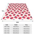 thumbnail image 3 of Fotbe Strawberry Manta de Franela Acolchonada con Estampado, Súper Suave y Esponjosa, Extra Grande para Sofá, Cama, Uso Todo el Año-40"x30", 3 of 7