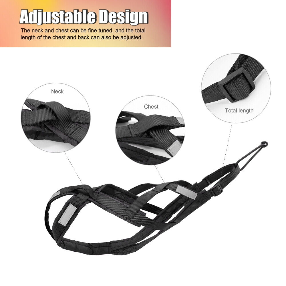 Pet Artist Pet Dog Weight Pulling Harness Reflective Training Sledding Vest Adjustable for Medium Large Breeds Rottweier Mastiff Pitbull