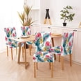 thumbnail image 3 of Chair Protectors Covers Set of 4 Spring Summer Tropical Flowers and Leaves Washable Anti-Dust Chair Seat Cover for Kitchen Wedding Party, 3 of 5