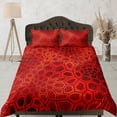 thumbnail image 1 of Moderno Geométrico Rojo Funda Nórdica Colorido Dormitorio Juego de Cama Completo Diseño Abstracto, 1 of 4