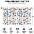 thumbnail image 2 of Blackout Kids Curtains,White Dinosaurs Trees Cacti Pattern Childrens Insulated Curtains Set Of 2,Bedroom Essentials,Toddler Room Decor 52"x63", 2 of 5