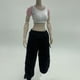 thumbnail image 1 of Ropa figura femenina escala 1/6 Hugo hecha a mano manga corta pantalones miniatura informal accesorios figura acción 12 Rosa, 1 of 9