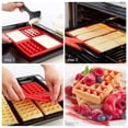 thumbnail image 4 of 2 Styles Silicone Waffle Moulds Microwave Baking Cookie Cake Maker Pan Pastry Cooking Mold, 4 of 9