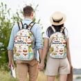 thumbnail image 6 of Daiia Hello Summer Vintage Canvas Backpack for Men and Women ,Hiking Backpack,Travel Laptop Bag for School,Large Capacity Backpack, 6 of 8