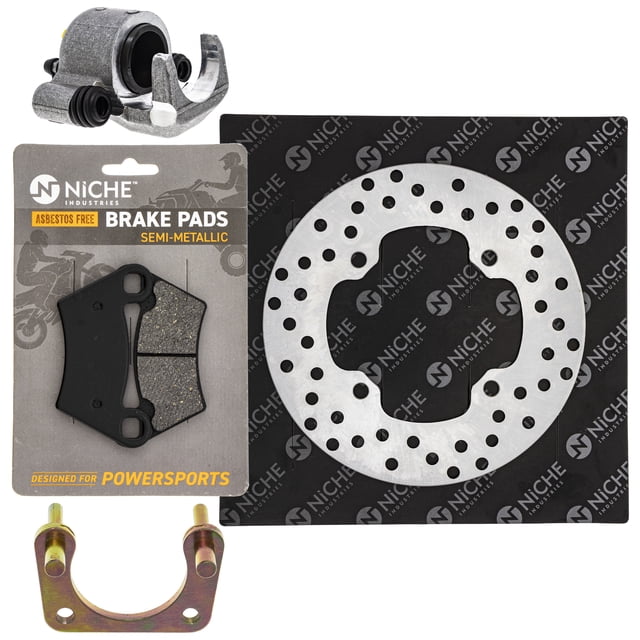 Niche Rear Right Brake Rotor Caliper Pad Kit for Polaris Ranger 900 Crew 570 UTV MK1007862