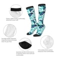 thumbnail image 6 of Easygdp Blue Floral with Butterflies Soccer Socks Sport Knee High Socks Calf Compression Athletic Socks for Men and Women, 6 of 9