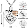 thumbnail image 3 of Dletay Heart Cremation Necklace for Ashes Cremation Jewelry with 12 Birthstones Urn Necklace for Ashes-Your Wings were Ready but My Heart was Not, 3 of 12