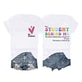 thumbnail image 2 of Women's T-Shirts Womens Casual Letter Double Printed Round Neck Short Sleeved Tshirt Top Everyday Comfort and Stylish Statement White XXL, 2 of 4