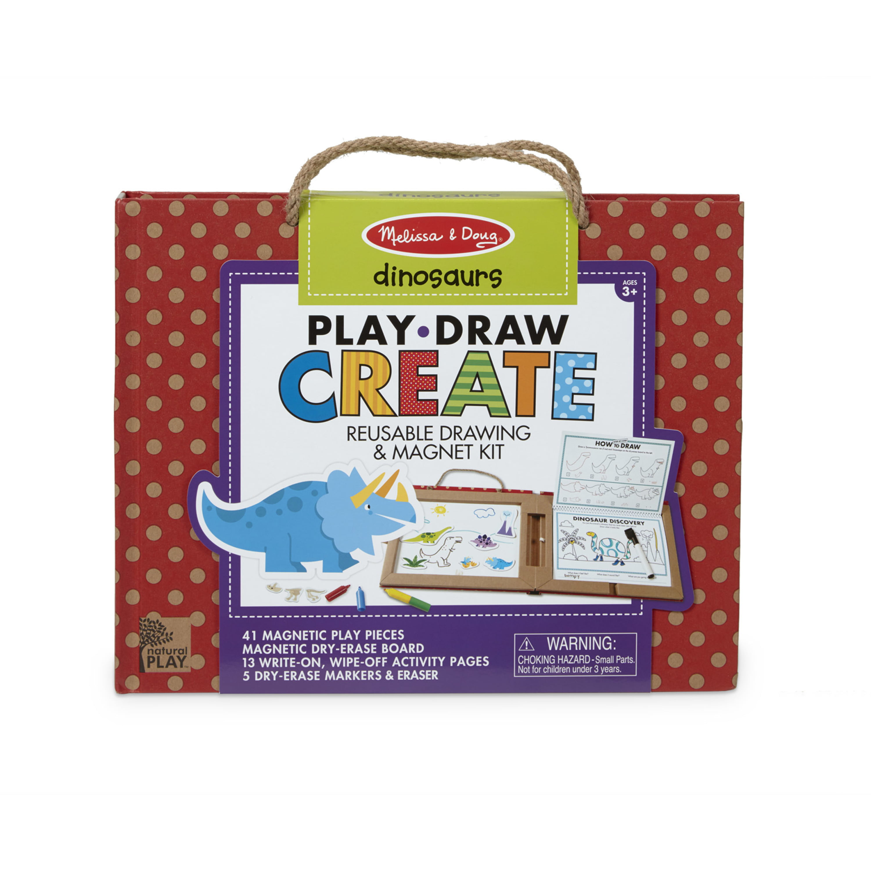 Melissa & Doug Play, Draw, Create Dinosaurs Reusable Drawing Magnet Kit