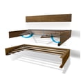 thumbnail image 5 of Step Up Products  39.5 in. Retractable Metal Wall Mount Indoor/Outdoor Clothes Drying Rack; Wood Look, 5 of 9