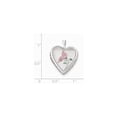thumbnail image 2 of Sterling Silver 20mm Enameled Butterfly Heart Locket, 2 of 2