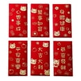thumbnail image 2 of jifeng 6Pcs Chinese New Year Red Envelopes Festival Money Envelope Red Packet A, 2 of 9