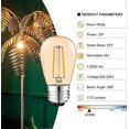 thumbnail image 2 of S14 E27 Edison LED Glhbirne, 2W Vintage Filament Fadenlampe, Amber, Warmwei 2700K, 360 Abstrahlwinkel, Nicht Dimmbar 6er-Pack [Energy Class G], 2 of 5