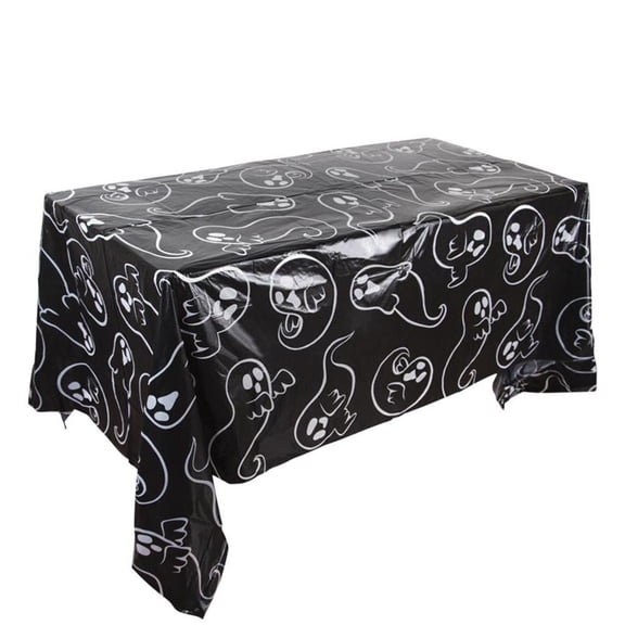 Wosthever Mantel de Halloween que no destiñe para un ambiente de fiesta vibrante, fondo de mantel a prueba de arañazos Kits de decoración para fiestas No.2
