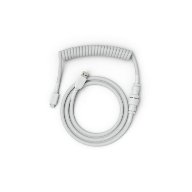 Cable de teclado en espiral Glorious Artisan Braided USB-C blanco