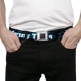thumbnail image 3 of Buckle-Down Belt, Seatbelt Buckle Belt, Living the Dream Clouds Black Blue White, 30 to 44 Inches, 3 of 9