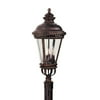 Feiss Lighting - Castle - Pier/Post Lantern Grecian Bronze Finish with Clear