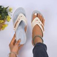 thumbnail image 2 of Women's Platform Wedge Flip-Flop Slip-On Summer Beach Comfortable Low Top Walking Shoes Outdoor Party Travel Fashion Slide Sandals, 2 of 5