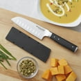 thumbnail image 2 of Kitchenaid Gourmet Forged Tripe-Rivet Santoku Knife with Blade Cover, 5-inch, Black, 2 of 12