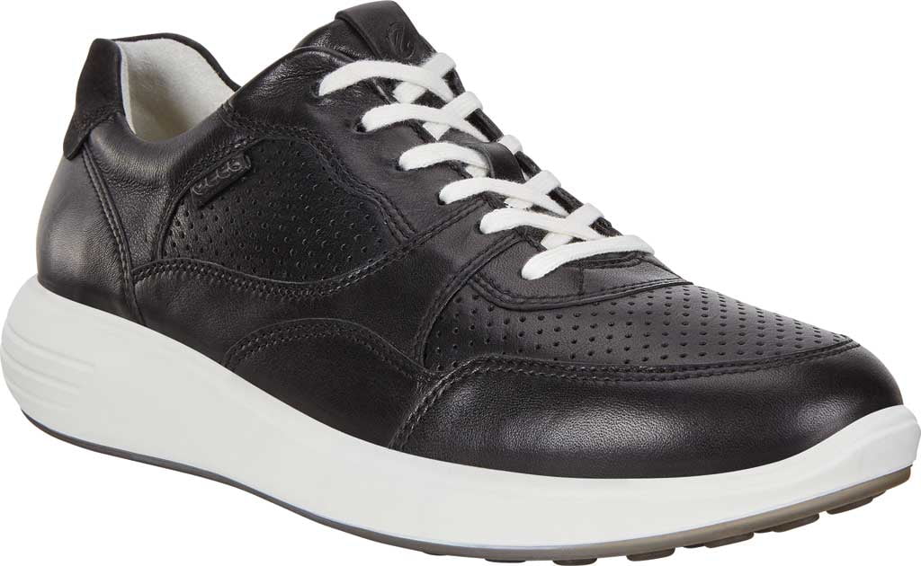 Women's ECCO Soft 7 Fashion Sneaker Black Full Grain Leather 42 M - Walmart.com