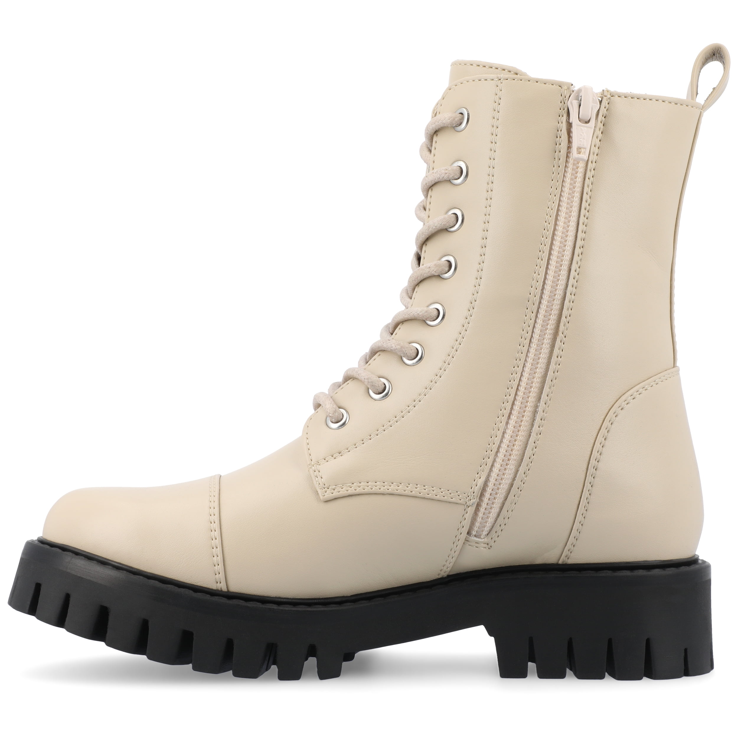 Journee Womens Aaley Combat Inside Zip Booties, Widths Available