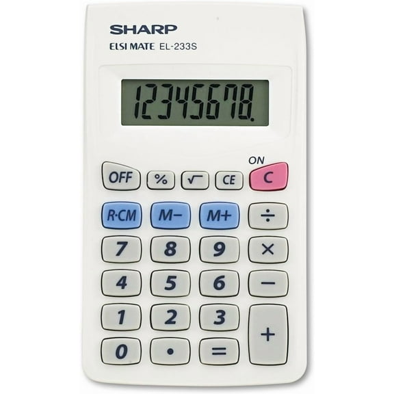 Sharp El233sb El233sb Pocket Calculator 8-Digit LCD