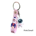 thumbnail image 4 of Astronaut Keyring Interesting Backpacks Pendant Fashion Decor Accessory Adorable Cartoon Spaceman Keychain Keyholder Decoration Pink Small, 4 of 8