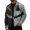 Light Gray, variant on Delconic Mens Corduroy Jacket Loose Fit Turn Down Collar Long Sleeve Button Front Casual Outerwear Halloween Print Shirt Jacket Black L