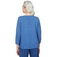 thumbnail image 2 of Alfred Dunner Womens Petite Colorblock Crew Neck Sweatshirt, 2 of 6