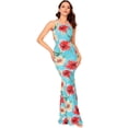 thumbnail image 3 of Leutsin Robe d'Été Décontractée pour Femme Grande Taille, Robe Longue Aguichant Sans Manches pour Femme, Cocktail, Soirée, Fête, Fluide, Dos Nu, 3 of 8