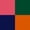 Multi - Orange, Pink, Green, Navy, variant on 100% Cotton Cabana Striped Beach & Pool Towels (4 Pack - 30" x 60", Red)