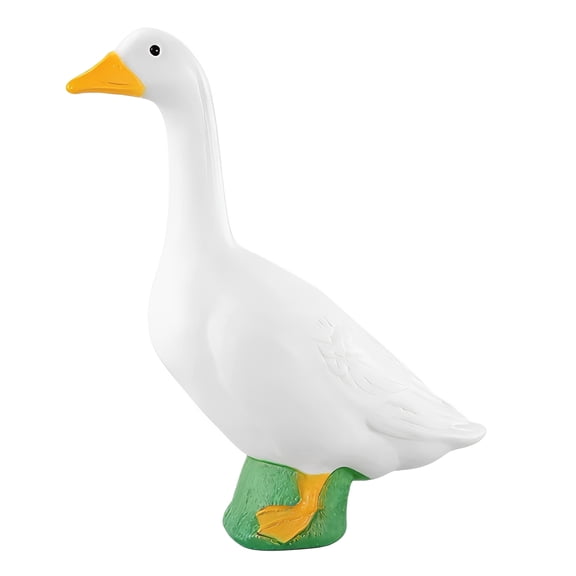 7.5-Inch White Goose Statue – Resin Animal Figurine for Garden, Porch, or Outdoor Décor