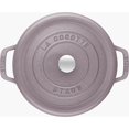 thumbnail image 4 of Staub Horno holandés redondo de hierro fundido de 4 cuartos de galón, color lila, 4 of 8
