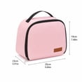 thumbnail image 2 of Lunch Bag, Plain Color Zippered Handheld Insulated Thermal Cooler D Style Bento Box for Work Office Picnic Travel Outdoor Lightweight Durable Food Container 5.91x9.84x7.48in Black, 2 of 4