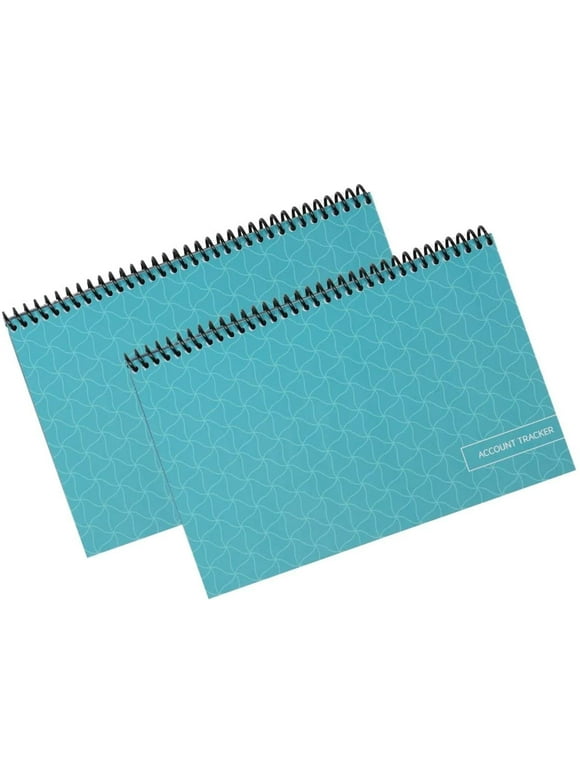 The Superior Register Check and Debit Card Register, Simple Account Tracker & Financial Ledger - Wide Edition (2 Pack  Teal)