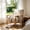 Beige+Natural + Rubber Wood + Foam, variant on Rubber Wood Accent Chair, Upholstered Living Room Chair with High-Density Sponge Cushion & Spindle Back, Modern Leisure Side Chair for Bedroom, Office, or Reading Room, Beige & Natural
