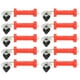 thumbnail image 2 of 10 Manijas de Puerta Con Resorte Aisladas de Acero inoxidable para Cerca Eléctrica, Manija de Puerta de Cerca Eleccica de Plástico con 10 piezas de aisladores Con Resorte, 19 x, 2 of 7