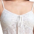 thumbnail image 4 of Kilaqueen Lace Babydoll Cami Top for Women Sexy V Neck Spaghetti Straps Camisoles Empire Waist Semi Sheer Flowy Bodice Tank Tops, 4 of 5