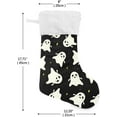 thumbnail image 3 of SKYSONIC Halloween Ghost Christmas Stocking 1pc, Large Fireplace Xmas Hanging Stockings with Plush Cuff for Family Holiday Party Decorations, 17.71 x 12.20 Inch, 3 of 7