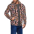 thumbnail image 2 of Honeii Leopard Print Hoodies for Men, Pullover & Full Zip, Breathable Zip up Hoodie, Sweatshirt-Large, 2 of 5