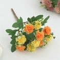 thumbnail image 4 of Awepensk Artificia Small Carnation flowers Faux Hydrangea Bouquet​for Front Door Garden Planter Patio Balcony Yard Home Indoor (Orange 11.4"), 4 of 4