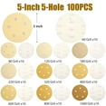 thumbnail image 6 of LotFancy 100Pcs 5 in 5 Holes Hook and Loop Sanding Discs, 60-1000 Grit Sandpaper, 6 of 7
