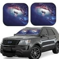 thumbnail image 1 of Balery Planets Stars And Galaxies Parasol para parabrisas de coche de 2 piezas | Parasol plegable para parabrisas delantero de coche para la mayoría de sedanes-Large, 1 of 6