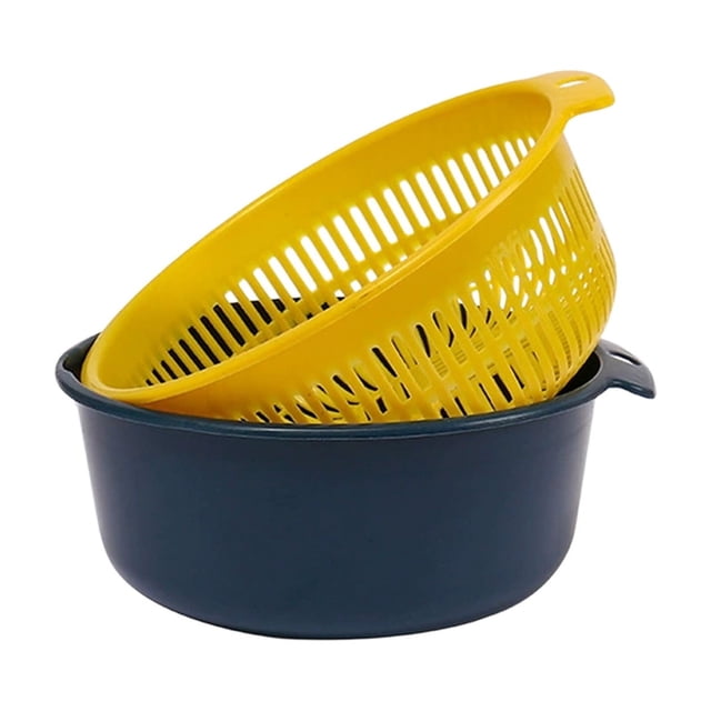 Large Storage Baskets Factory Food Level Large Double Drain Water Basket Plastic Sink Filter Basket Vegetable Fruit Storage Basket Setplastic Storage Basket
