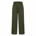 thumbnail image 5 of Women High Waist Stretch Cargo Pants Fleece Lined Relaxed Fit Multiple Pockets Baggy Straight Leg Sweatpants, 5 of 5
